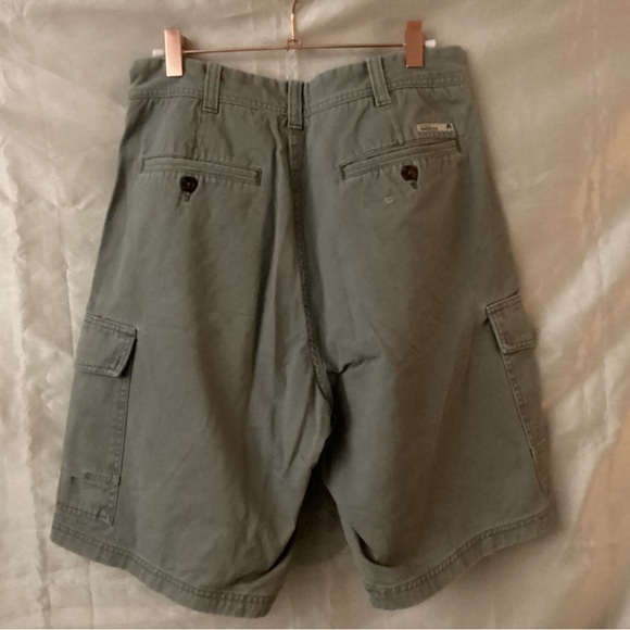 Men’s Perry Ellis America Light Olive Green Cargo Shorts Size 32 - Picture 2 of 6